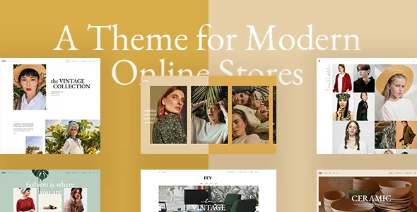 Fey - Modern eCommerce WordPress Theme WordPress theme homepage layout for a clothes WooCommerce store