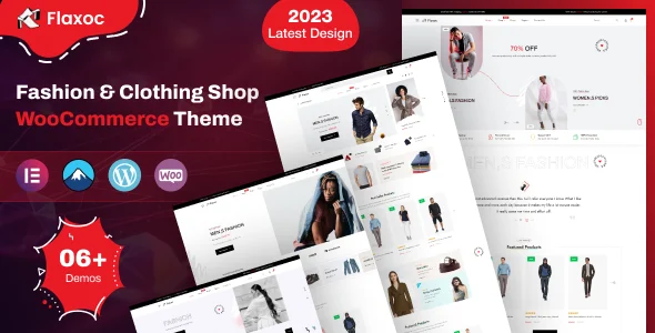 Flaxoc - Fashion Store WooCommerce Theme WordPress theme homepage layout for a clothing WooCommerce store