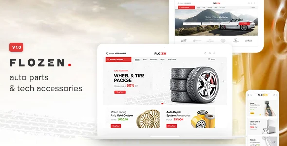Flozen - WooCommerce AJAX WordPress RTL Theme WordPress theme homepage layout for a accessories store WooCommerce store