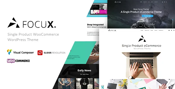 Focux - Multi-Purpose Single Product WooCommerce WordPress Theme WordPress theme homepage layout for a agency WooCommerce store