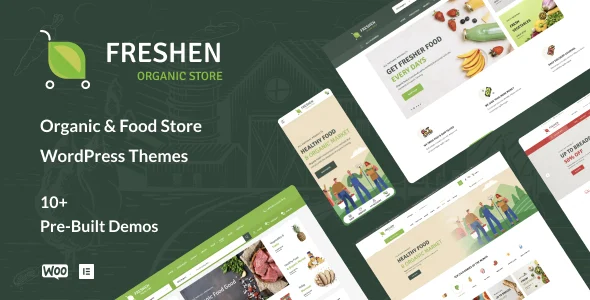 Freshen - Organic Food Store WordPress Theme WordPress theme homepage layout for a bakery WooCommerce store