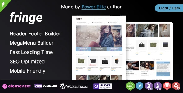 Fringe - Fashion and Bags WooCommerce Responsive Theme WordPress theme homepage layout for a bags WooCommerce store