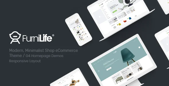Furnilife - Furniture Theme for WooCommerce WordPress WordPress theme homepage layout for a clean WooCommerce store