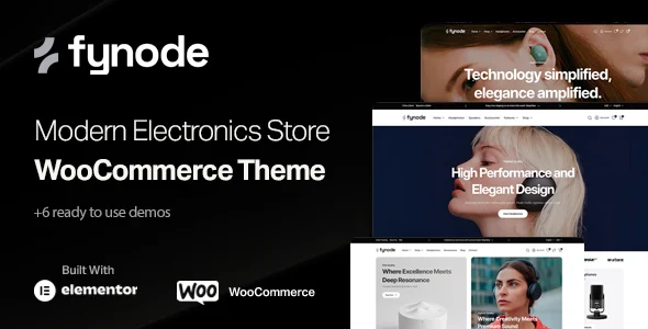 Fynode - Electronics Store WooCommerce Theme WordPress theme homepage layout for a accessories WooCommerce store