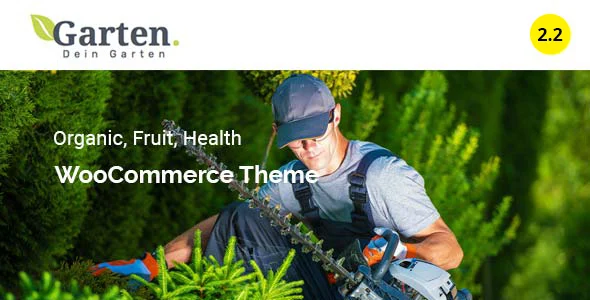Garten - Farmer Shop WooCommerce Theme WordPress theme homepage layout for a fertilizer WooCommerce store