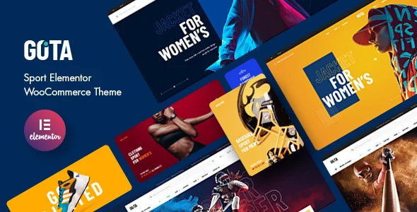 Gota - Sport Elementor WooCommerce Theme WordPress theme homepage layout for a ajax loadmore WooCommerce store