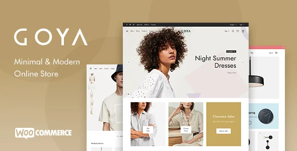 Goya - Modern WooCommerce Theme WordPress theme homepage layout for a builder WooCommerce store