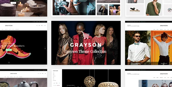 Grayson - Clothing Shop WordPress Theme WordPress theme homepage layout for a business WooCommerce store