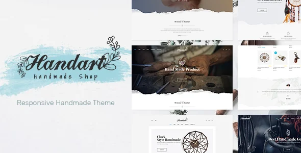 Handart - Handmade Theme for WooCommerce WordPress WordPress theme homepage layout for a art WooCommerce store