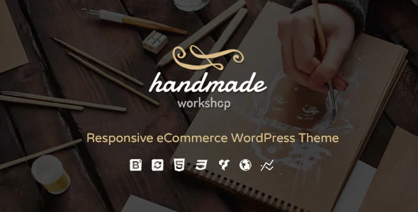 Handmade - Shop WordPress WooCommerce Theme WordPress theme homepage layout for a craft shop WooCommerce store