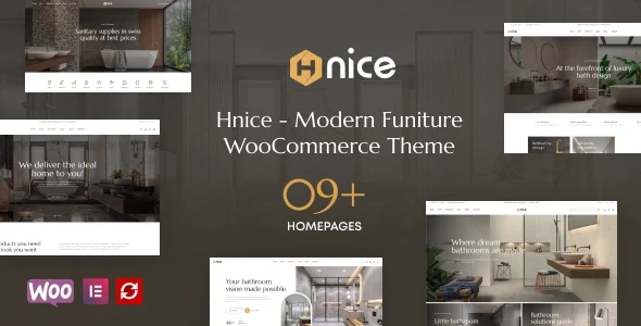 Hnice - Modern Funiture WooCommerce Theme WordPress theme homepage layout for a Bath Mats WooCommerce store