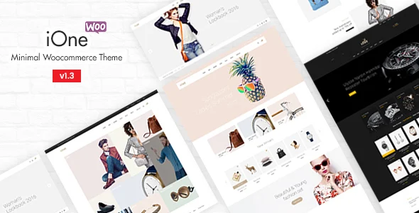 iOne | Minimal WooCommerce Theme WordPress theme homepage layout for a bag WooCommerce store