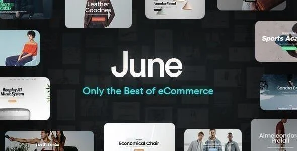 June - WooCommerce Theme WordPress theme homepage layout for a clothes store WooCommerce store