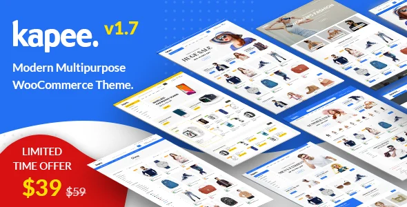 Kapee - Fashion Store WooCommerce WordPress Theme WordPress theme homepage layout for a boutique shop WooCommerce store