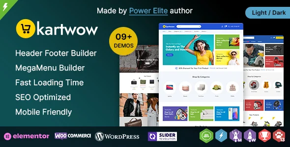 Kartwow WP - Multipurpose WooCommerce Responsive Theme WordPress theme homepage layout for a accessories WooCommerce store