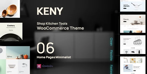 Keny – Kitchen Store WordPress Theme with AI WordPress theme homepage layout for a appliances WooCommerce store