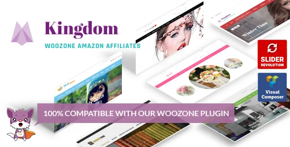 Kingdom - WooCommerce Amazon Affiliates Theme WordPress theme homepage layout for a Kingdom amazon affiliates WooCommerce store