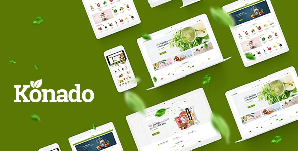 Konado - Organic Theme for WooCommerce WordPress WordPress theme homepage layout for a alcohol WooCommerce store