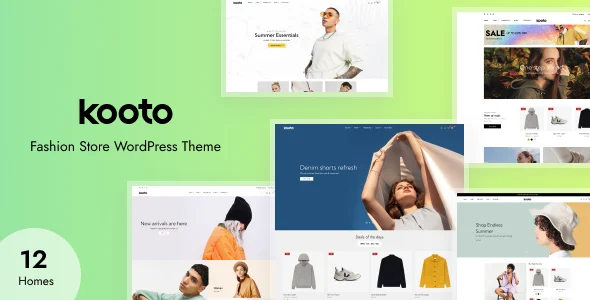 Kooto – Fashion Store WordPress Theme with AI WordPress theme homepage layout for a accessories WooCommerce store