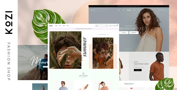 Kozi - Elementor Fashion Store WordPress Theme WordPress theme homepage layout for a accessories WooCommerce store