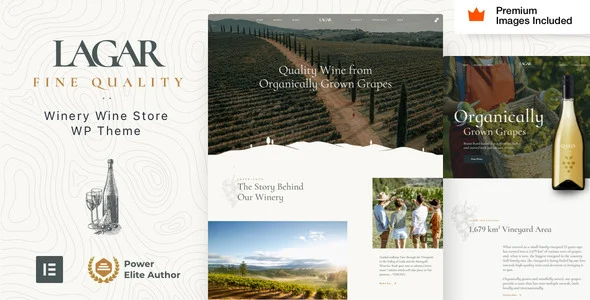 Lagar - Winery Wine Shop WordPress theme homepage layout for a agriculture WooCommerce store