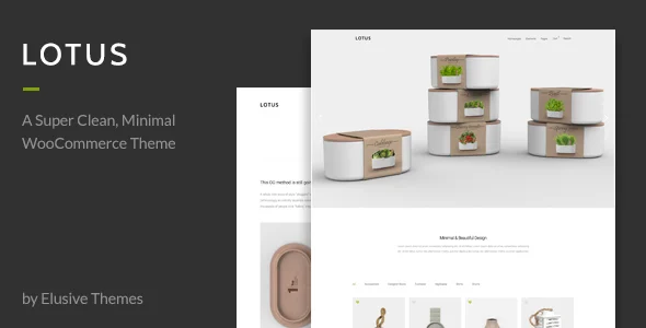 Lotus - Modern Minimal WordPress WooCommerce Theme WordPress theme homepage layout for a clean WooCommerce store