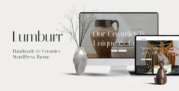 Lumburr - Handmade & Ceramics WordPress Theme WordPress theme homepage layout for a aroma store WooCommerce store