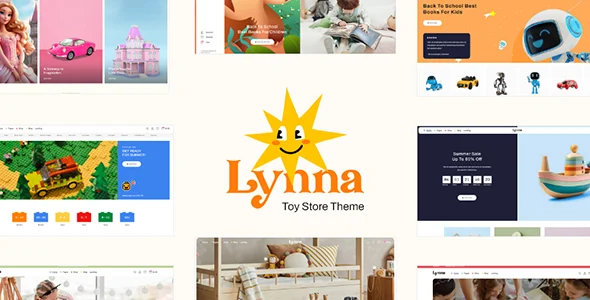 Lynna - Kids and Toy Store WooCommerce Theme WordPress theme homepage layout for a baby shop WooCommerce store
