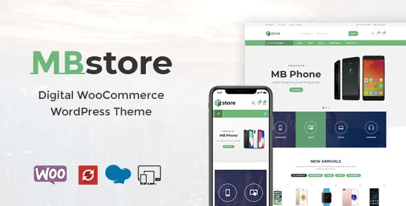 MBStore - Digital WooCommerce WordPress Theme WordPress theme homepage layout for a ajax search WooCommerce store