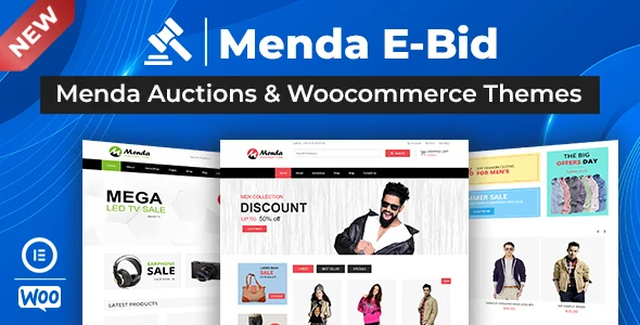 Menda - Ecommerce Wordpress Themes WordPress theme homepage layout for a boostrap WooCommerce store