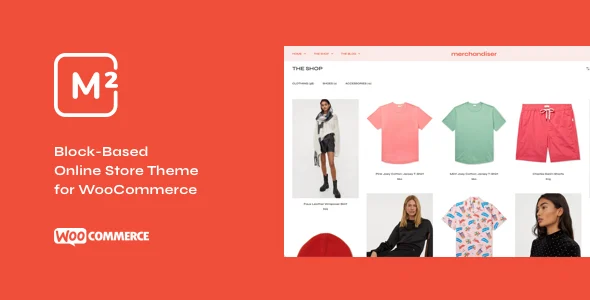 Merchandiser - Clean, Fast, Lightweight WooCommerce Theme WordPress theme homepage layout for a block WooCommerce store