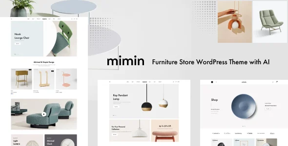 Mimin – Furniture Store WordPress Theme with AI WordPress theme homepage layout for a ai woocommerce WooCommerce store