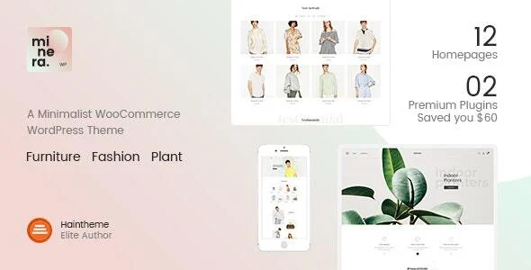 Minera - Minimalist WooCommerce WordPress Theme WordPress theme homepage layout for a fashion WooCommerce store