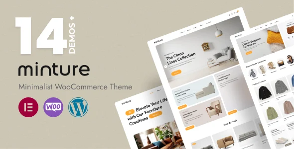 Miniture - Minimalist WooCommerce Theme WordPress theme homepage layout for a clean WooCommerce store