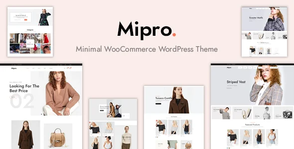 Mipro - Minimal WooCommerce WordPress Theme WordPress theme homepage layout for a clean WooCommerce store
