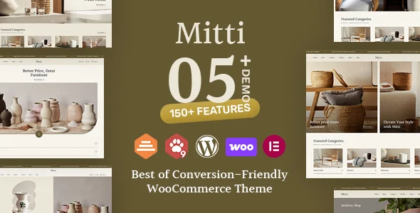 Mitti - Home Decor & Crafts - WooCommerce Theme WordPress theme homepage layout for a art WooCommerce store