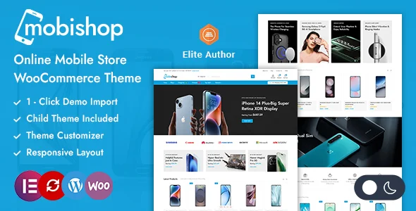 Mobishop - Mobile Phone & Gadgets Store WooCommerce Theme WordPress theme homepage layout for a accessories WooCommerce store