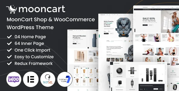 MoonCart | WordPress WooCommerce Theme WordPress theme homepage layout for a clothing WooCommerce store