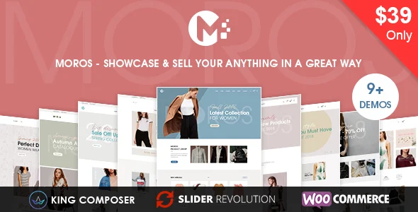 Moros - eCommerce WordPress Theme WordPress theme homepage layout for a blog WooCommerce store