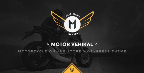 Motor Vehikal - Motorcycle Online Store WordPress Theme WordPress theme homepage layout for a accessories WooCommerce store