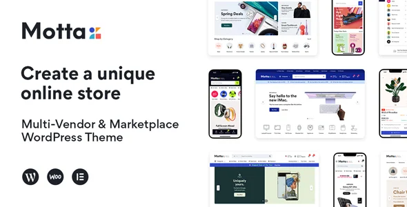 Motta - Multi-Vendor and Marketplace WordPress Theme WordPress theme homepage layout for a digital WooCommerce store