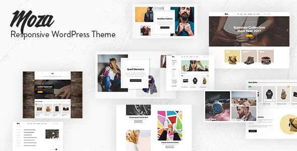 Moza | Minimal WooCommerce Theme WordPress theme homepage layout for a ajax filters WooCommerce store