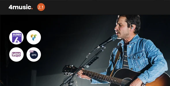 Music - Musical instruments Shop WooCommerce Theme WordPress theme homepage layout for a auto parts WooCommerce store