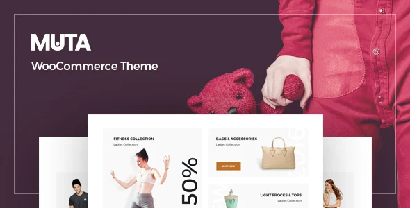 Muta - Clean, Multi-Purpose Responsive WooCommerce WP Theme WordPress theme homepage layout for a business WooCommerce store