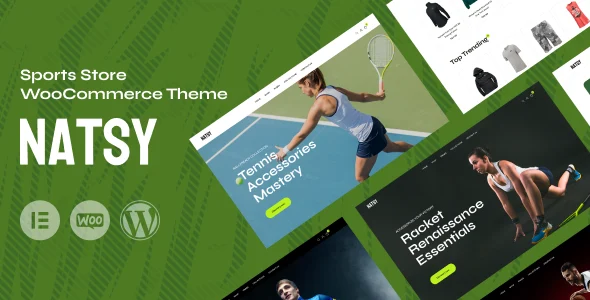 Natsy - Sports Store WooCommerce Theme WordPress theme homepage layout for a basketball WooCommerce store