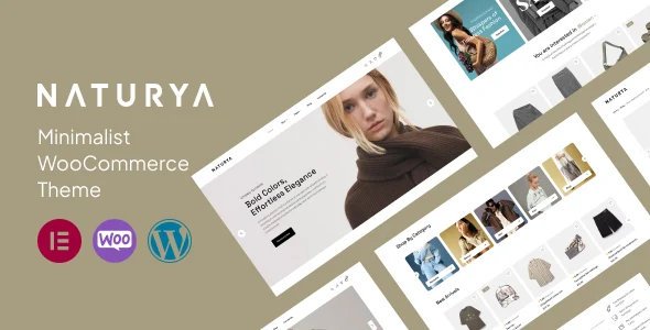 Naturya - Minimalist WooCommerce WordPress Theme WordPress theme homepage layout for a clean WooCommerce store