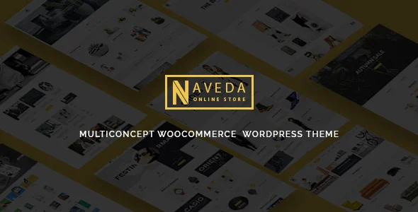 Naveda - MultiConcept WooCommerce WordPress Theme WordPress theme homepage layout for a business WooCommerce store