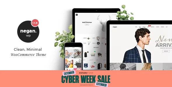 Negan - Minimal WooCommerce Theme WordPress theme homepage layout for a clean WooCommerce store