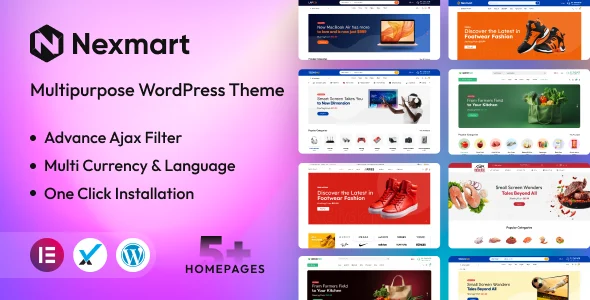 Nexmart - Multipurpose WooCommerce WordPress Theme WordPress theme homepage layout for a ajax WooCommerce store
