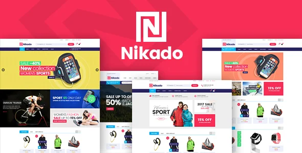 Nikado - Responsive Theme for WooCommerce WordPress WordPress theme homepage layout for a clean WooCommerce store